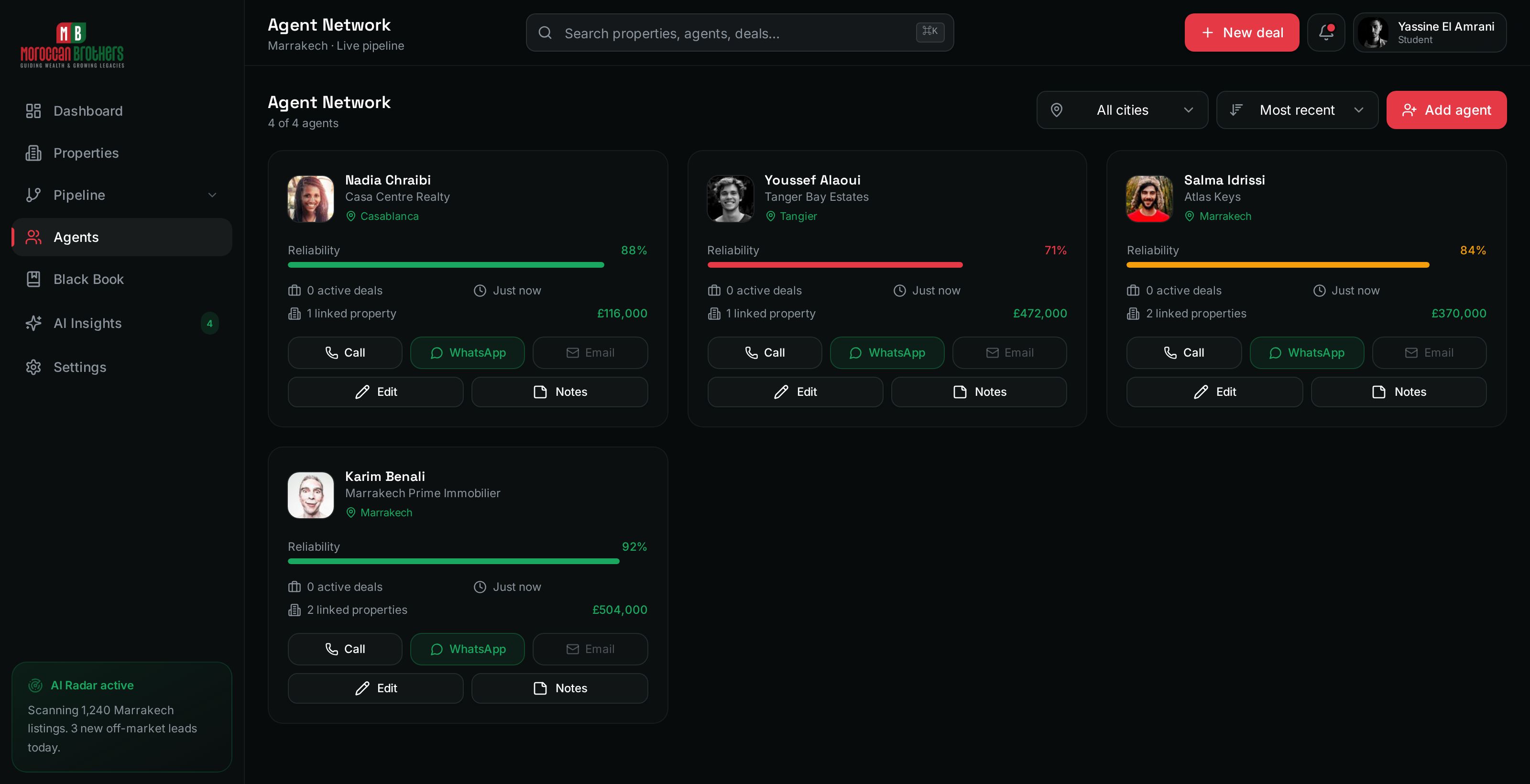 Know which agents actually deliver