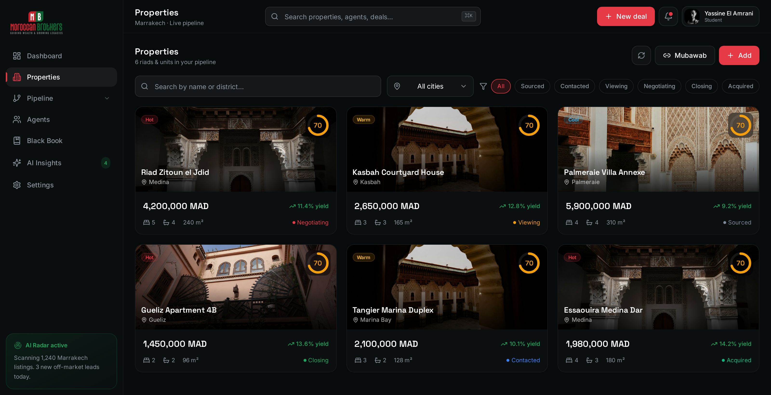 Paste a Moroccan listing link. The deal builds itself